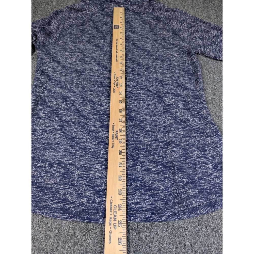 Marmot Womens Space Dye Pullover Hoodie Blue White Funnel Neck Size Medium - Picture 6 of 7